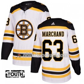 Boston Bruins Dresy Brad Marchand 63 Bílá 2017-2018 Adidas Authentic - Dětské
